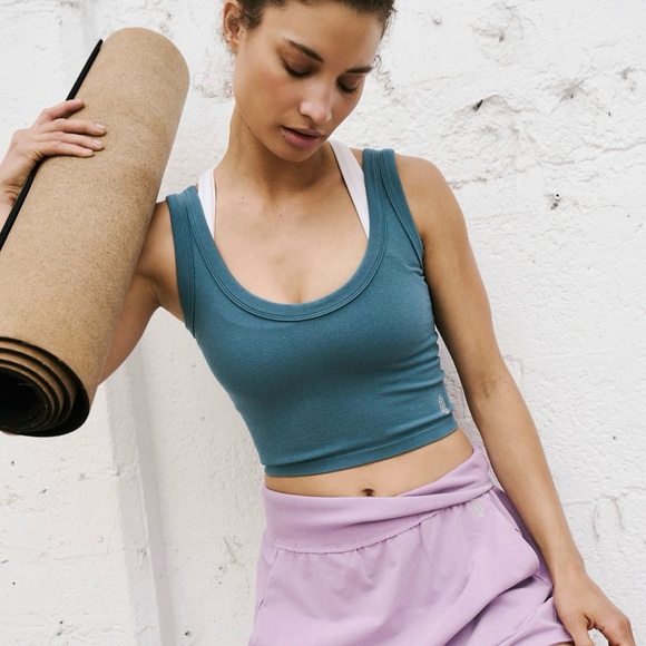 Free People Go To Tank, Size Medium, Color Mandarin Red - Picture 5 of 8